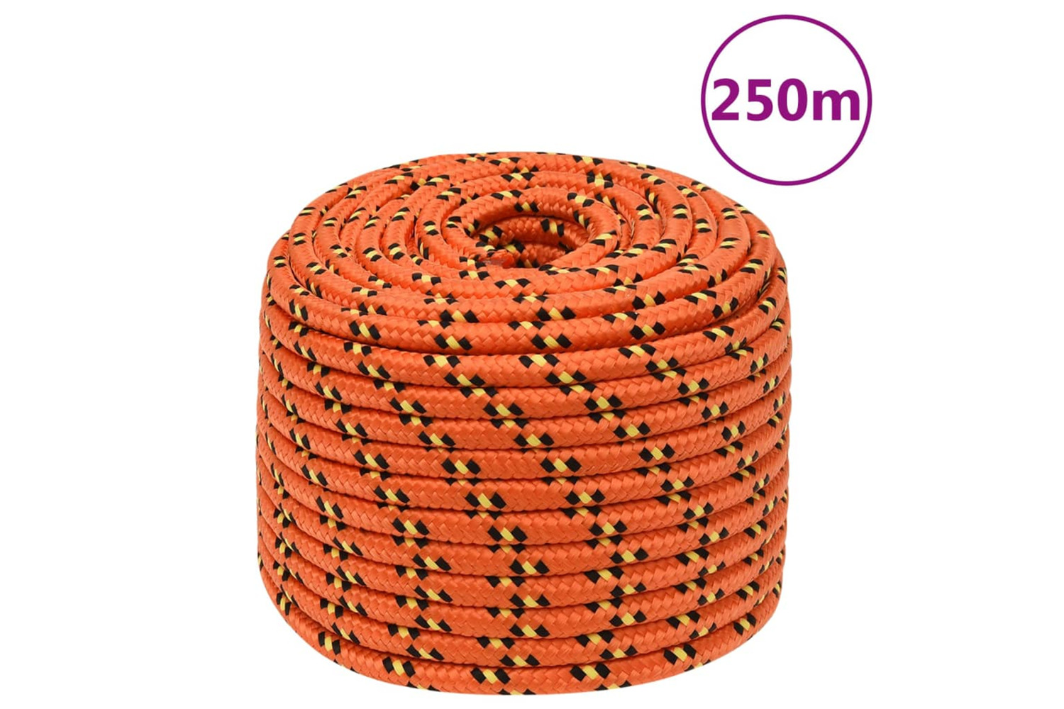 vidaXL 152673 Boat Rope Orange 12mm 250 M Polypropylene