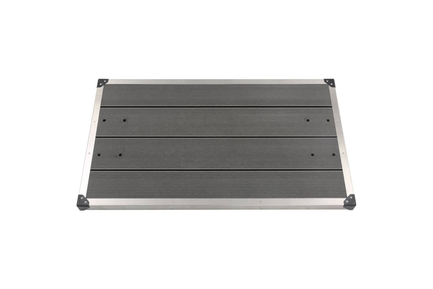 vidaXL 48205 Outdoor Shower Tray Wpc Stainless Steel 110x62cm Grey