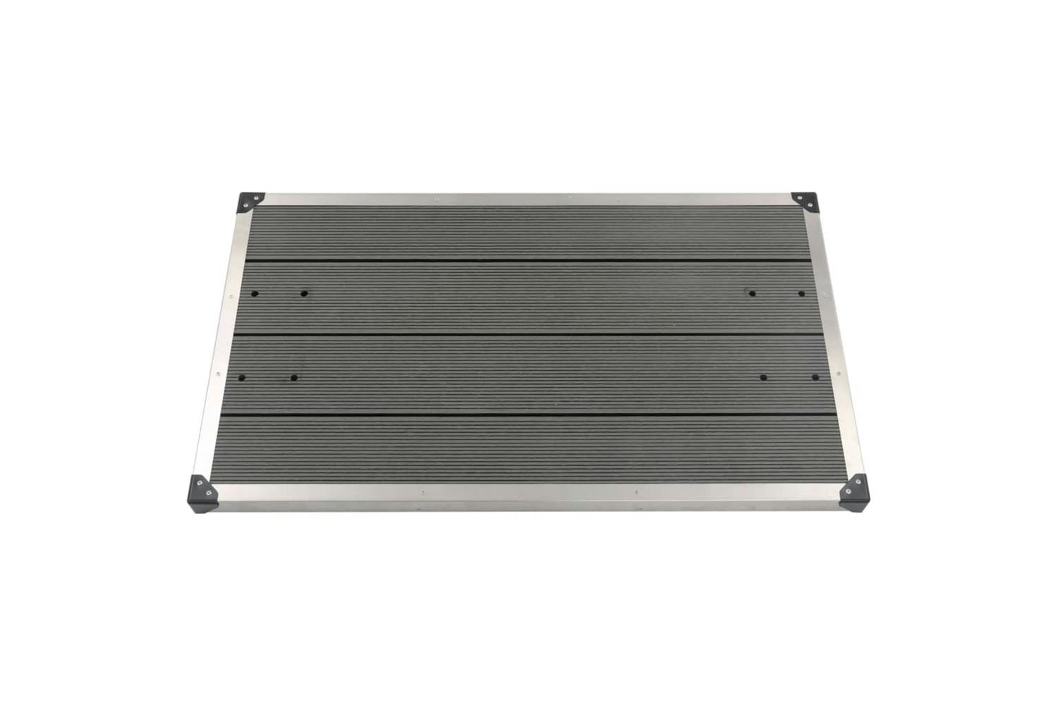 Vidaxl 48205 Outdoor Shower Tray Wpc Stainless Steel 110x62 Cm Grey