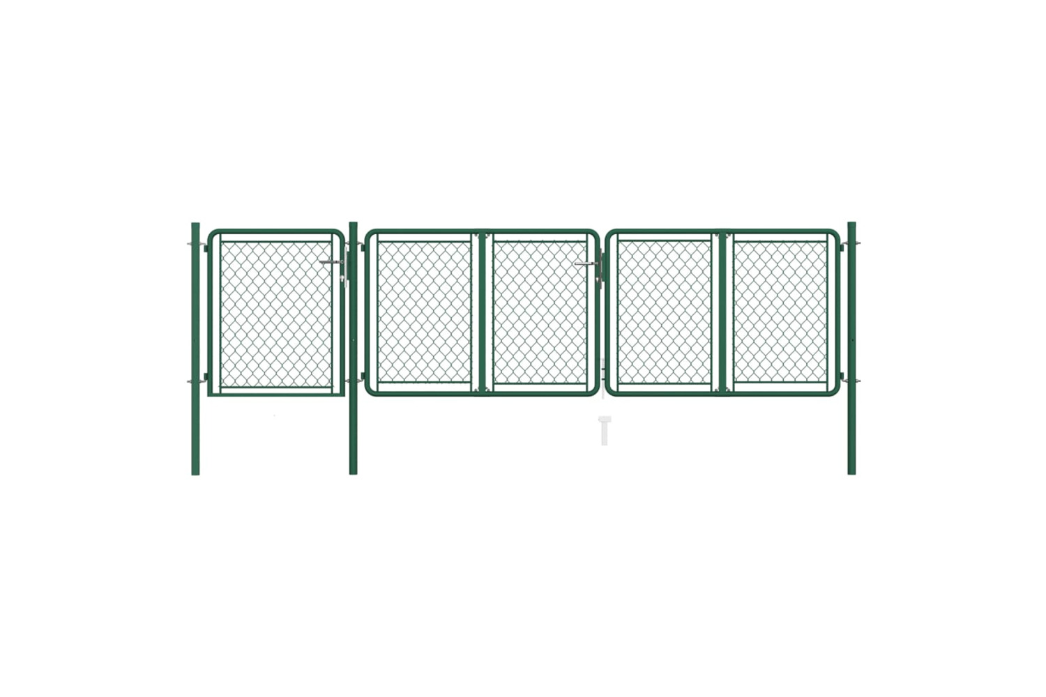 vidaXL 144444 Garden Gate Steel 75x395cm Green