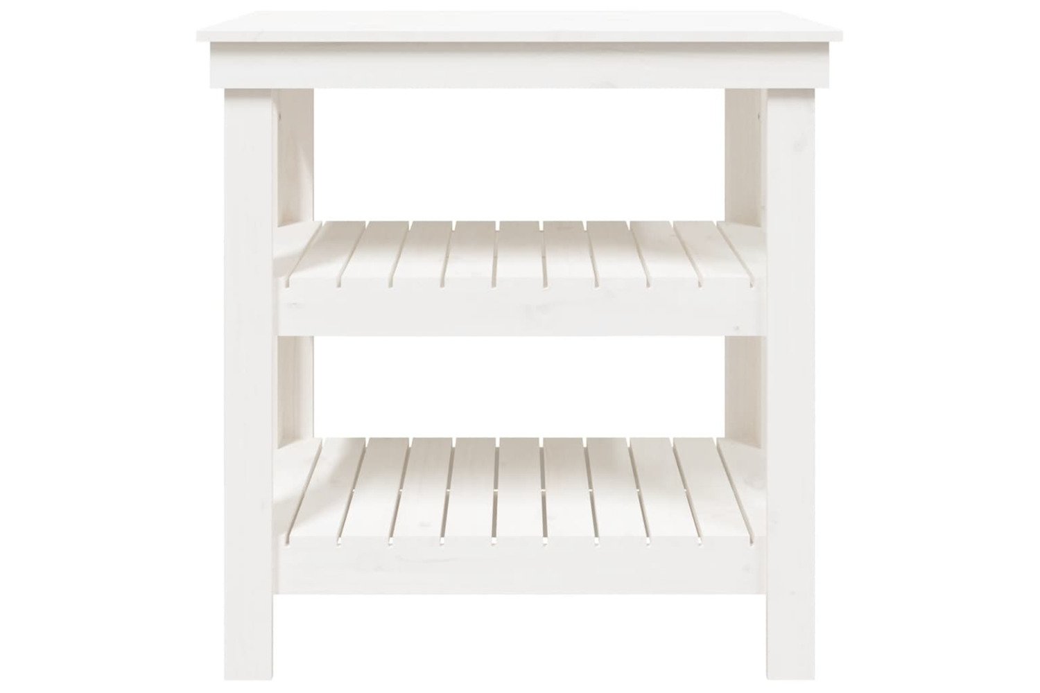 vidaXL 823640 Work Bench White 78.5x50x80cm Solid Wood Pine