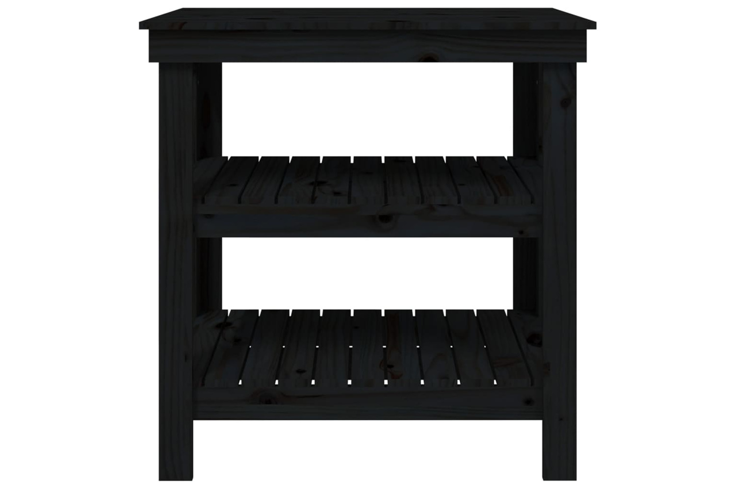 vidaXL 823643 Work Bench Black 78.5x50x80cm Solid Wood Pine