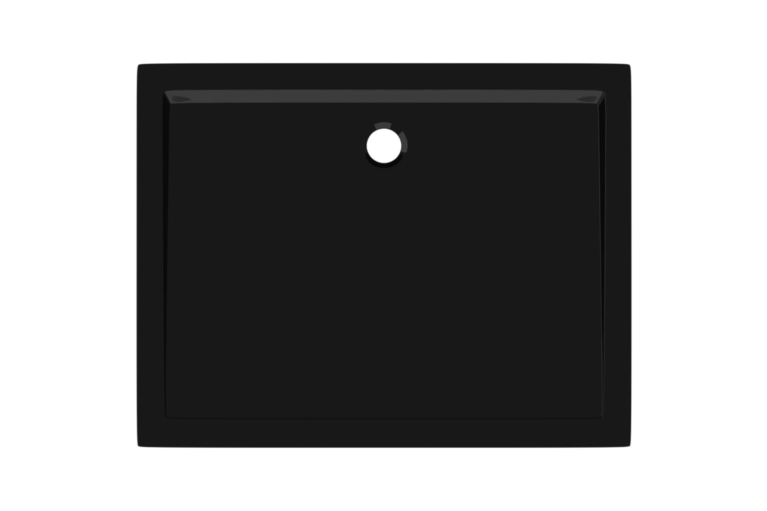 vidaXL 148911 Rectangular Abs Shower Base Tray Black 70x90cm