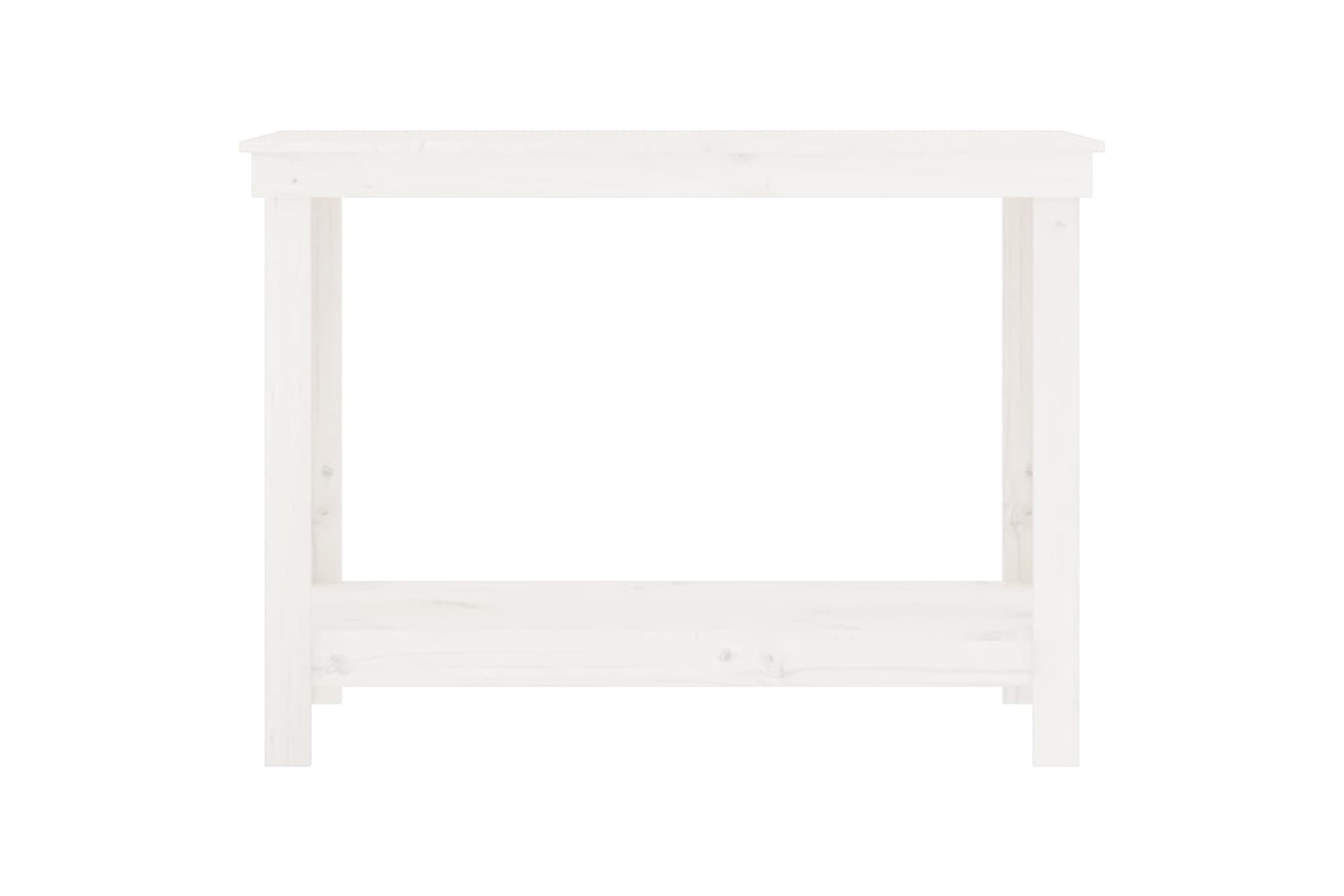 vidaXL 822502 Work Bench White 110x50x80cm Solid Wood Pine