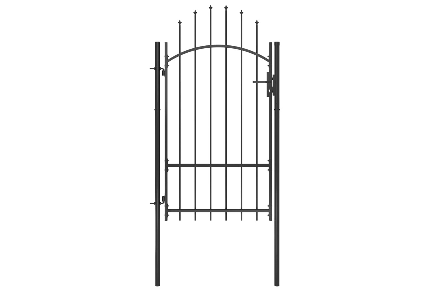 vidaXL 146320 Garden Gate Steel 1x2.2 M Black