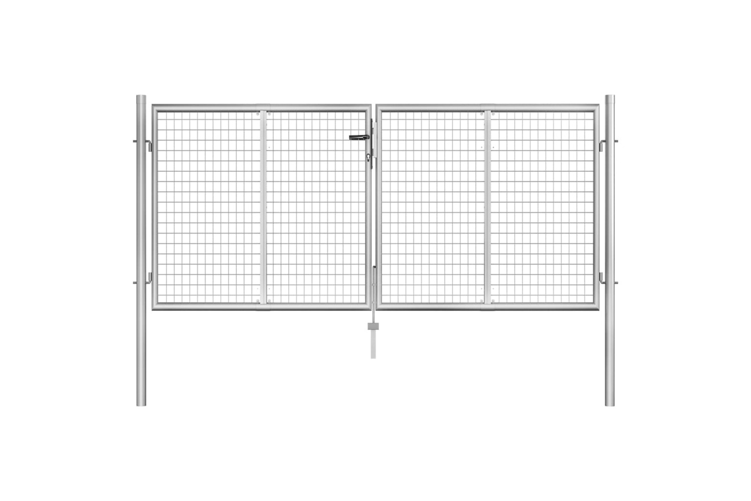 vidaXL 144762 Garden Gate Galvanised Steel 306x150cm Silver