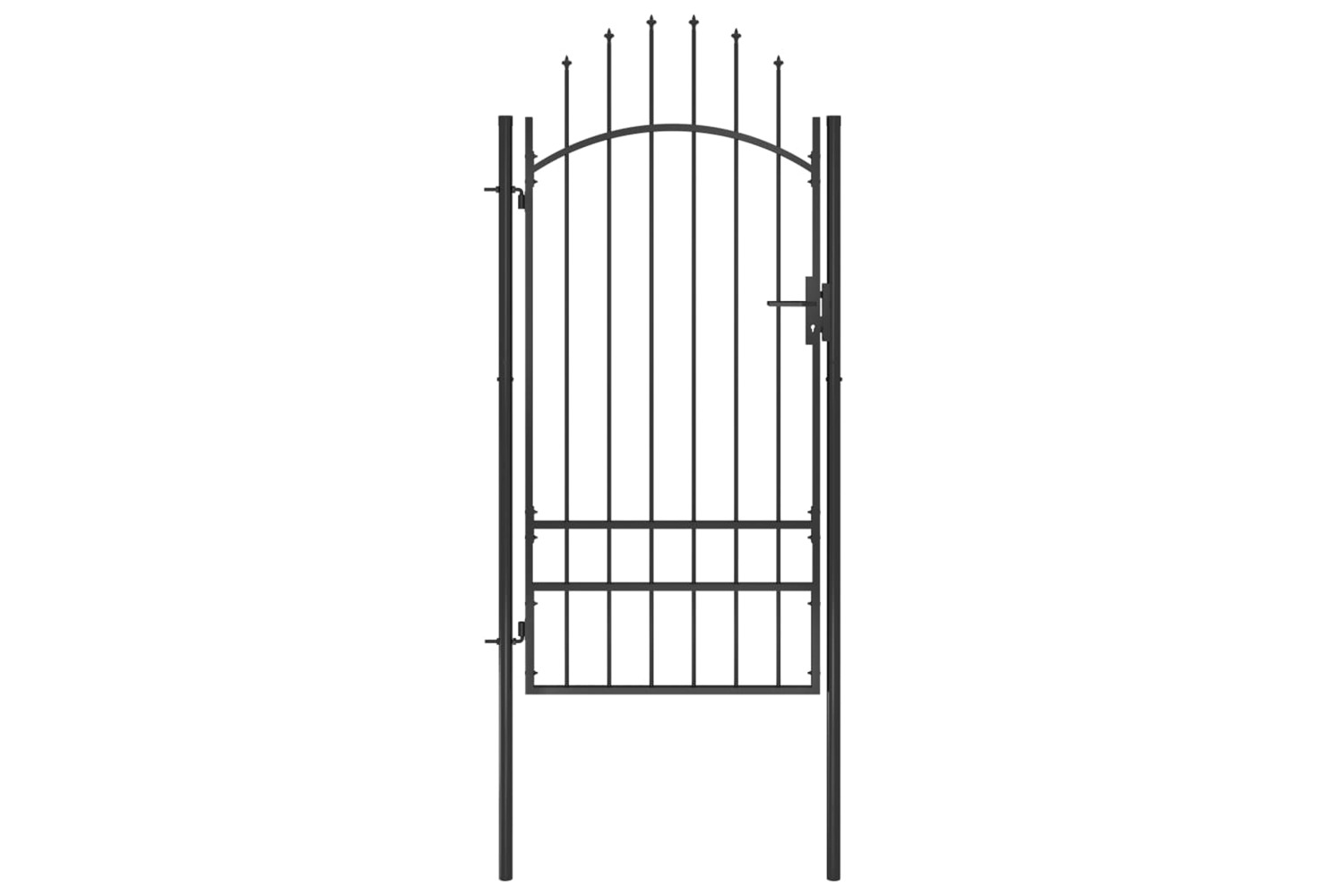 vidaXL 146321 Garden Gate Steel 1x2.5 M Black