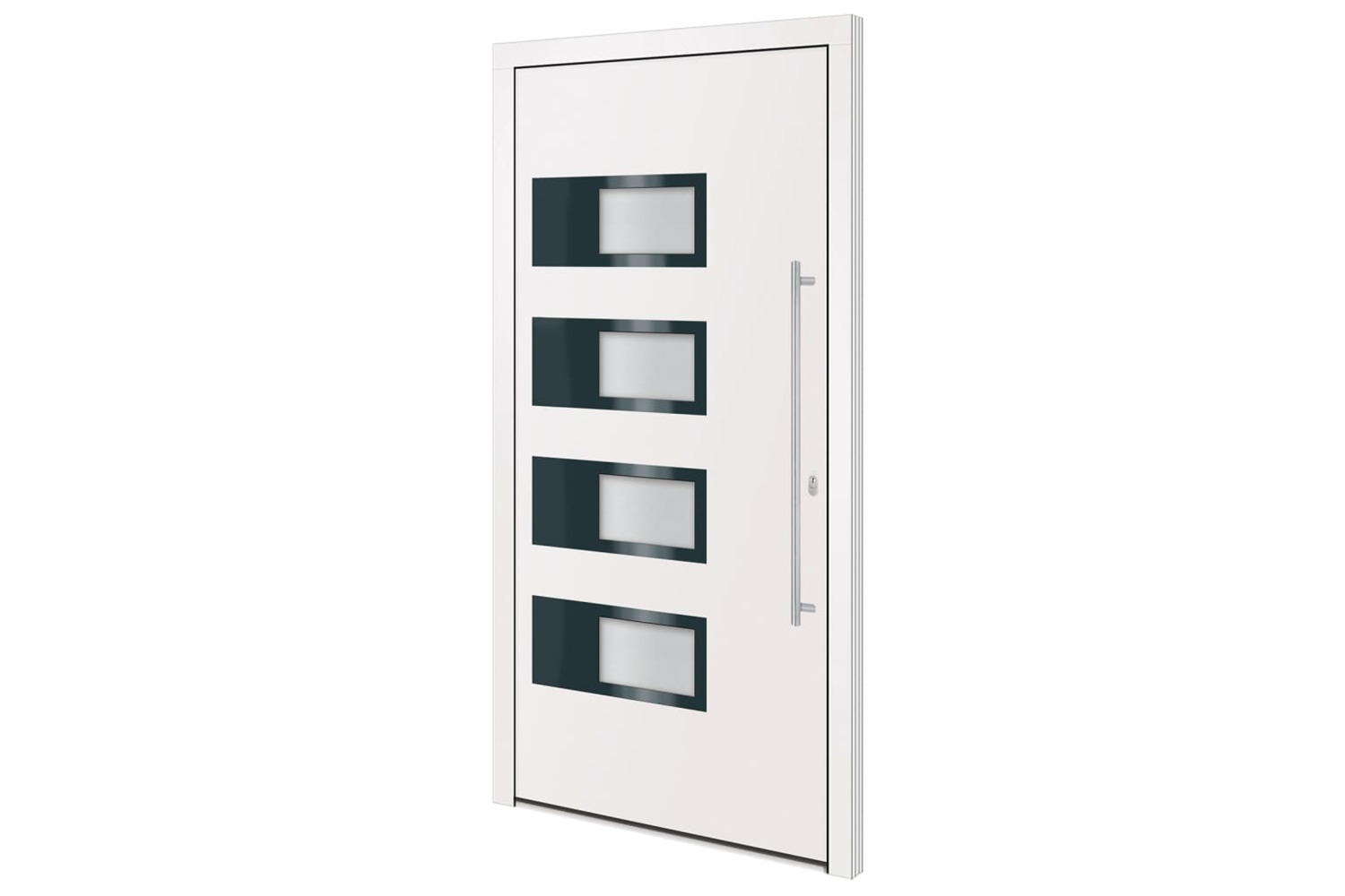 vidaXL 3157062 Front Door White 100x200cm Aluminium And Pvc