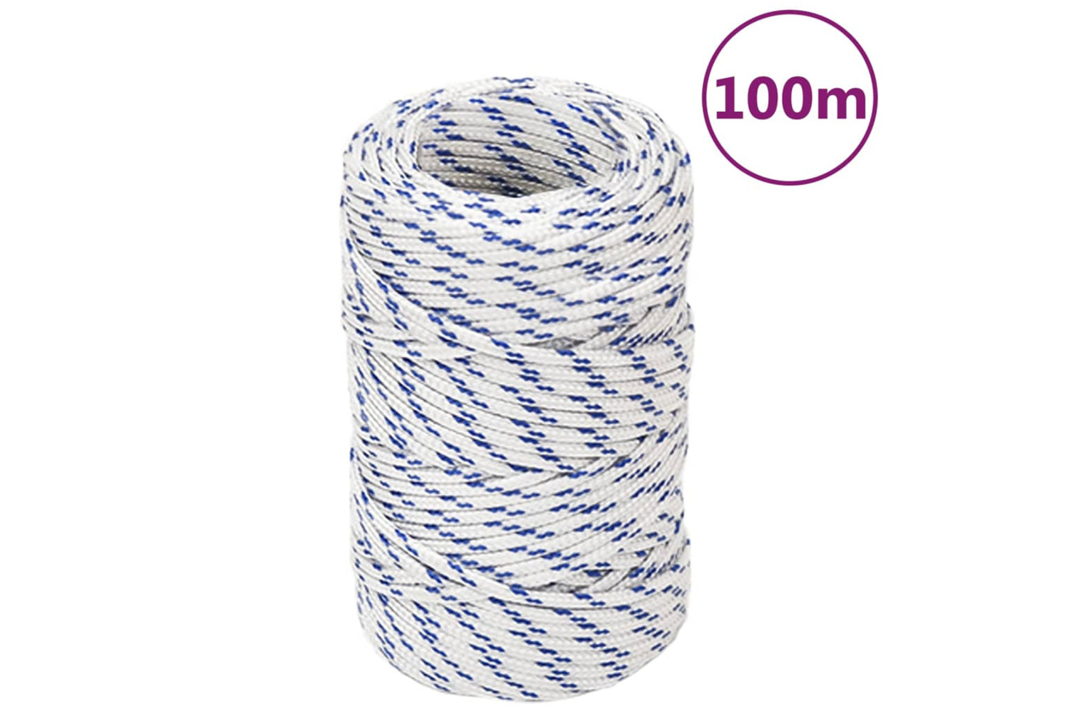 vidaXL 152266 Boat Rope White 2mm 100 M Polypropylene
