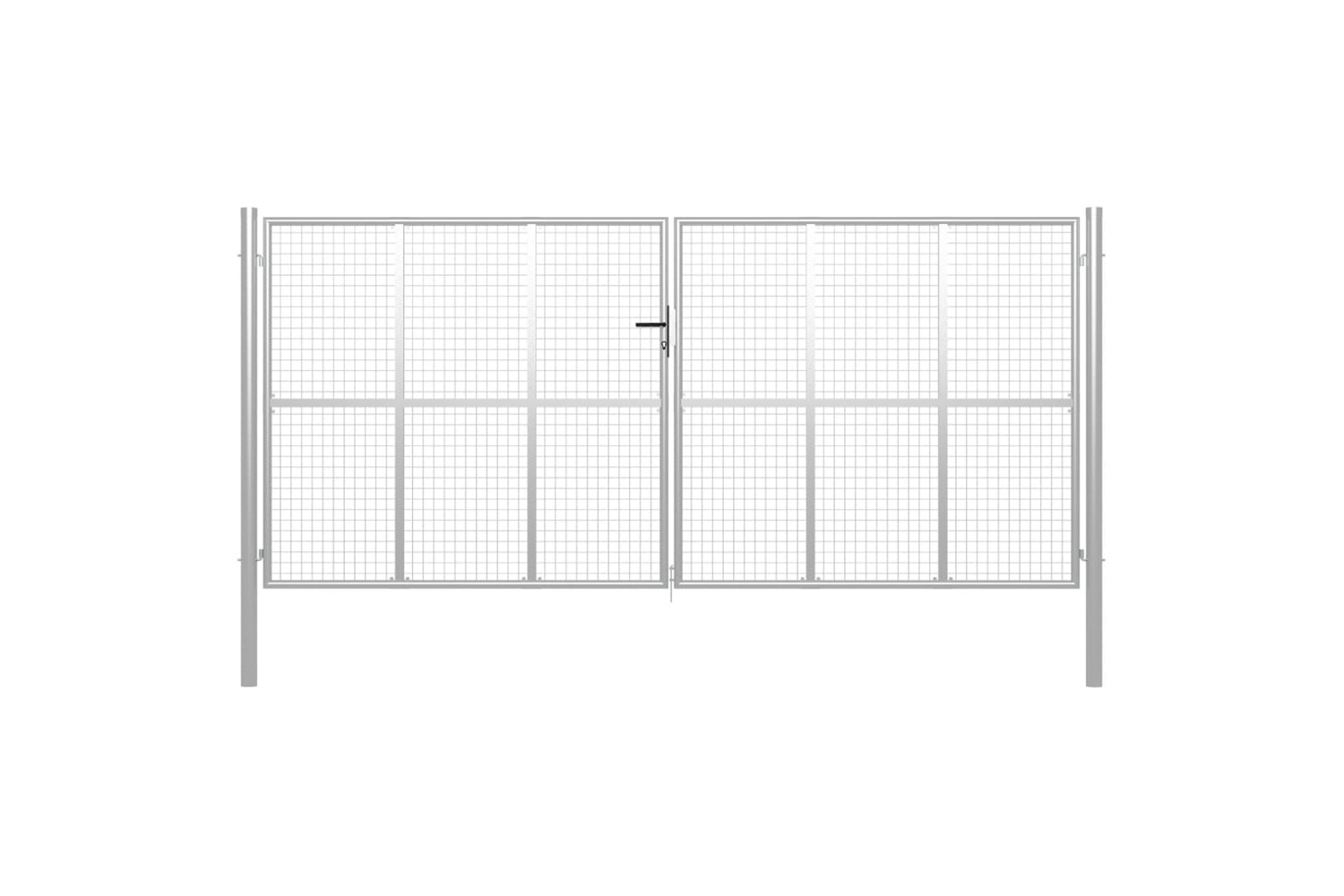 vidaXL 144302 Garden Gate Galvanised Steel 415x225cm Silver
