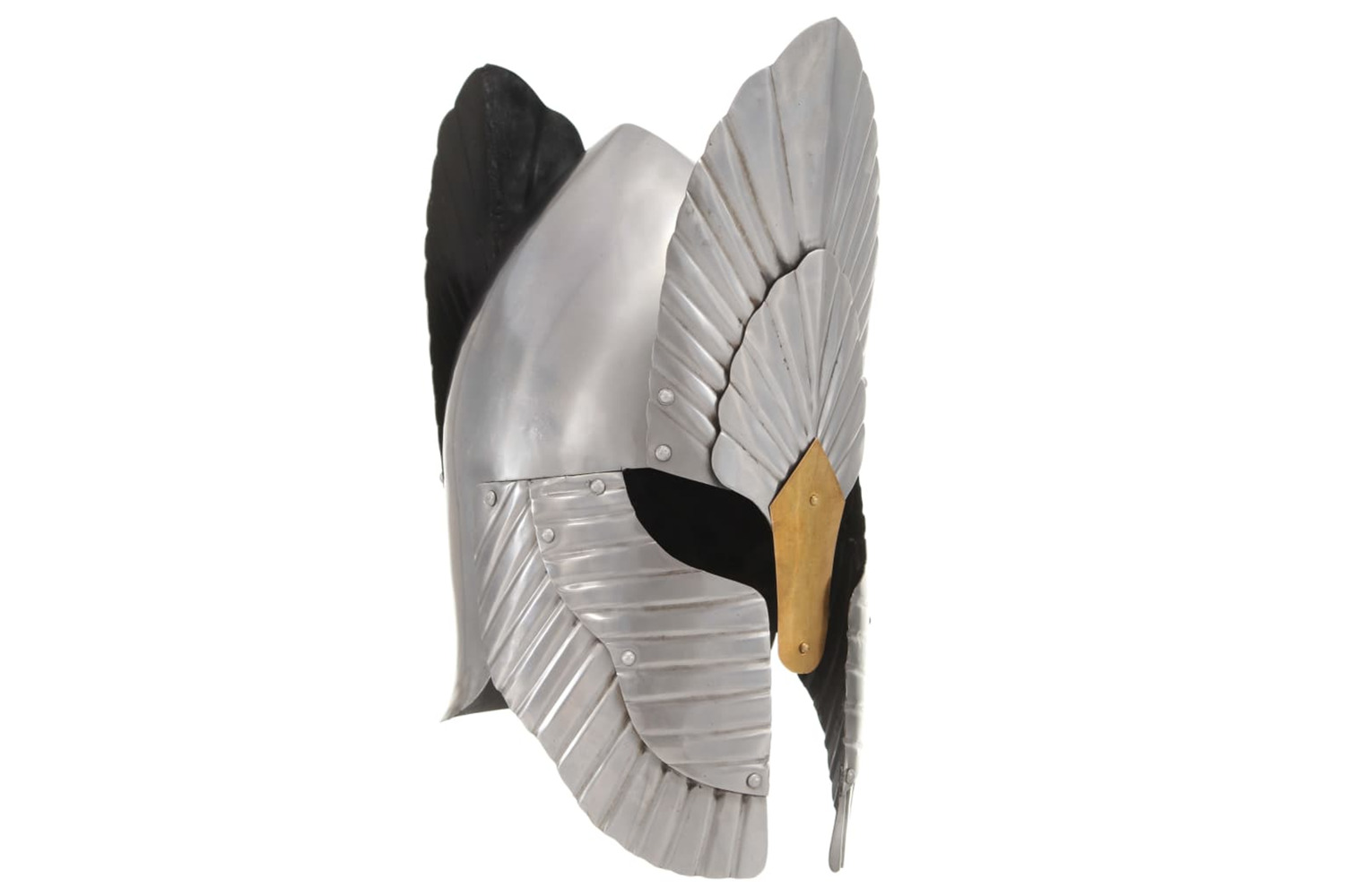 vidaXL 286230 Fantasy Medieval Knight Helmet Replica Larp Silver Steel