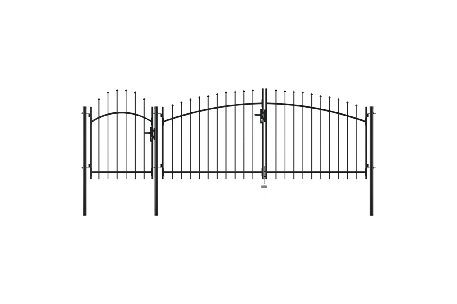 vidaXL 144365 Garden Gate Steel 2.25x4 M Black