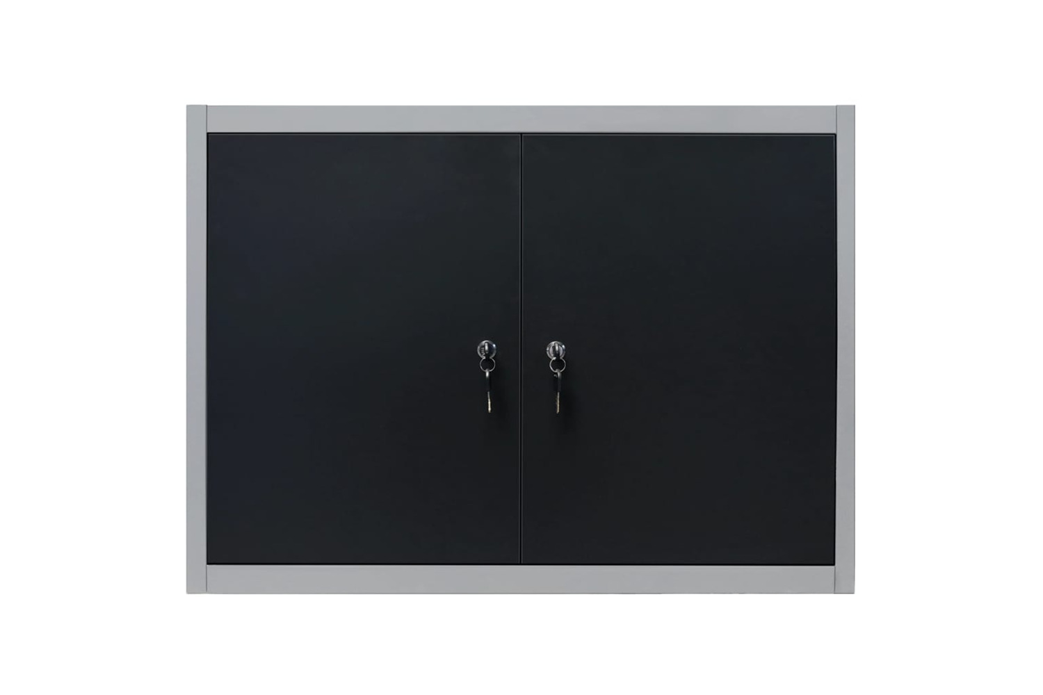 vidaXL 145365 Wall Mounted Tool Cabinet Industrial Style Metal Grey And Black