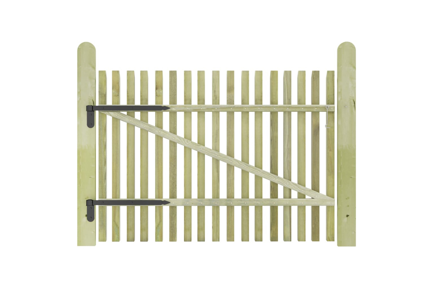 vidaXL 45139 Picket Garden Gate Impregnated Pinewood 100x75cm