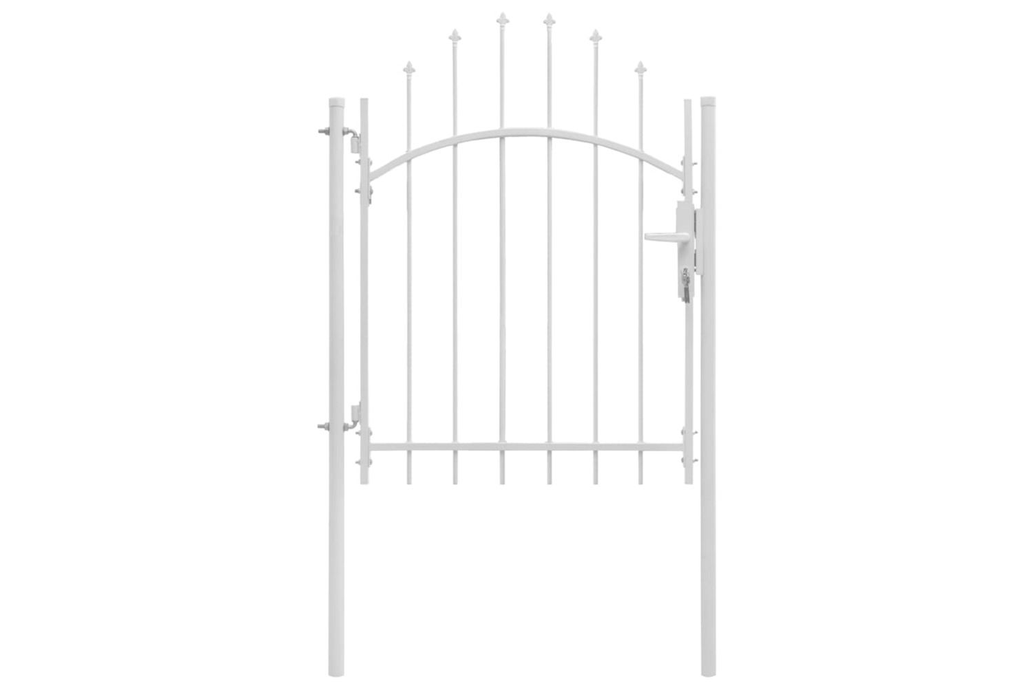 vidaXL 143065 Garden Gate Steel 1x2 M White
