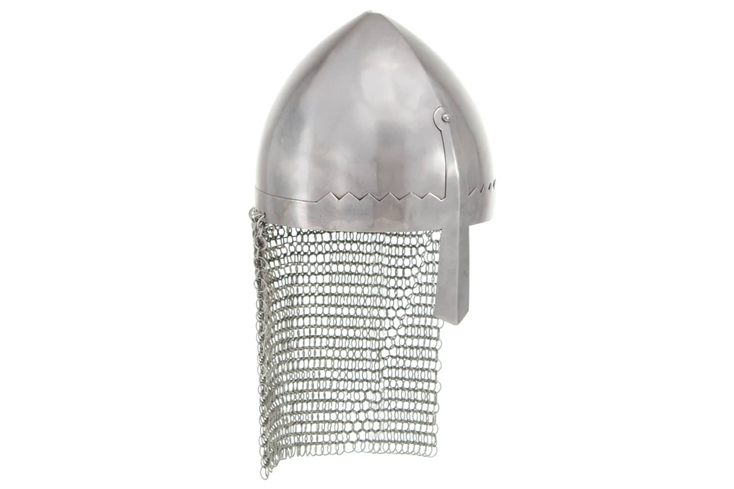 vidaXL 286211 Knight Helmet Antique Replica Larp Silver Steel