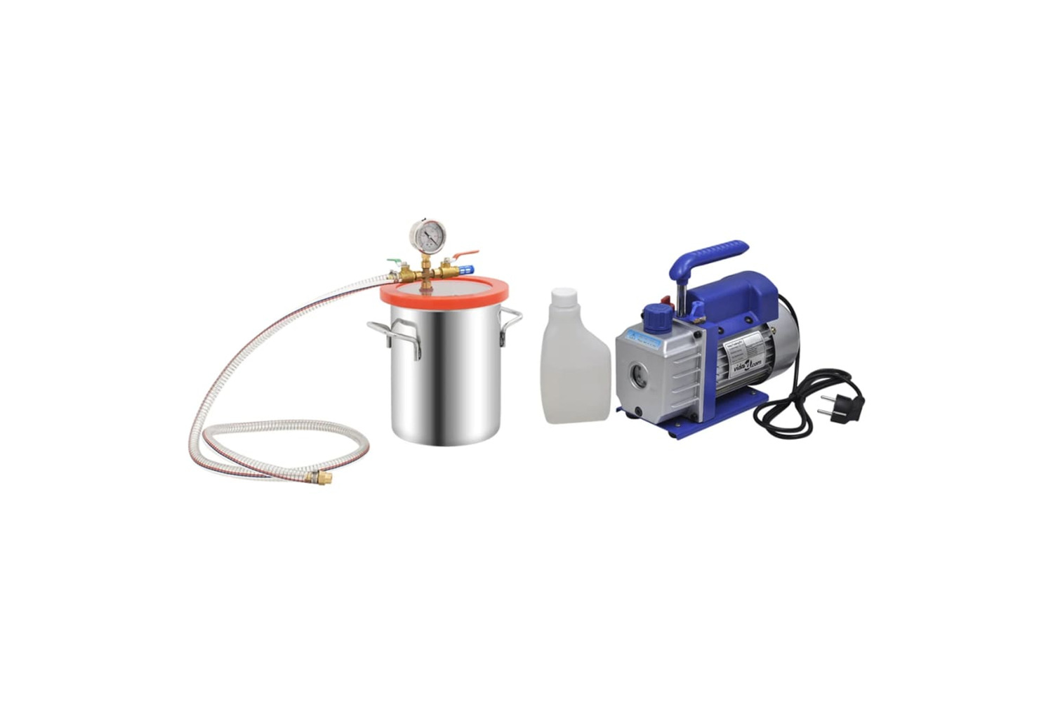vidaXL 3100544 Vacuum Chamber With Single-stage Pump 5.5 L