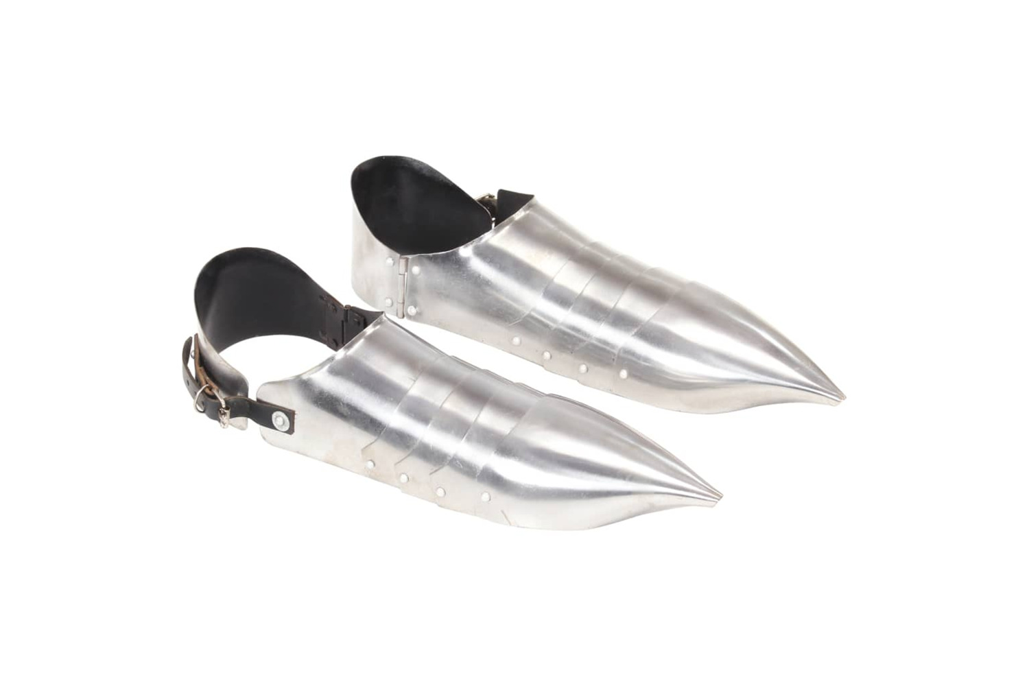 vidaXL 286238 Medieval Knight Armour Sabatons Replica Larp Silver Steel