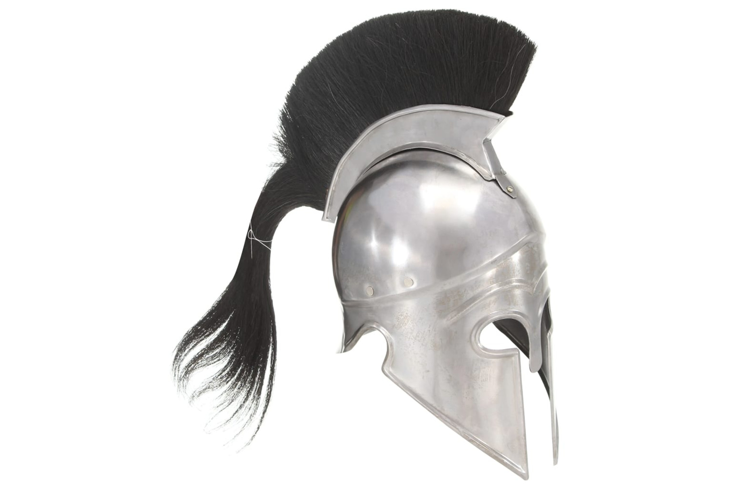 vidaXL 286120 Greek Warrior Helmet Antique Replica Larp Silver Steel