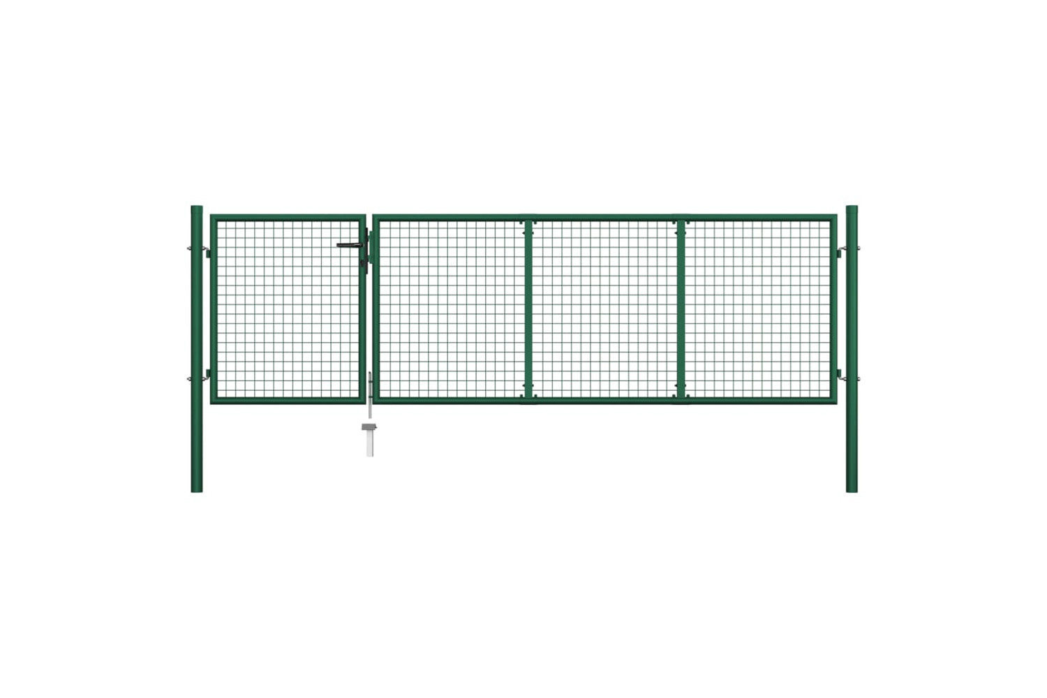 vidaXL 144305 Garden Gate Steel 350x100cm Green
