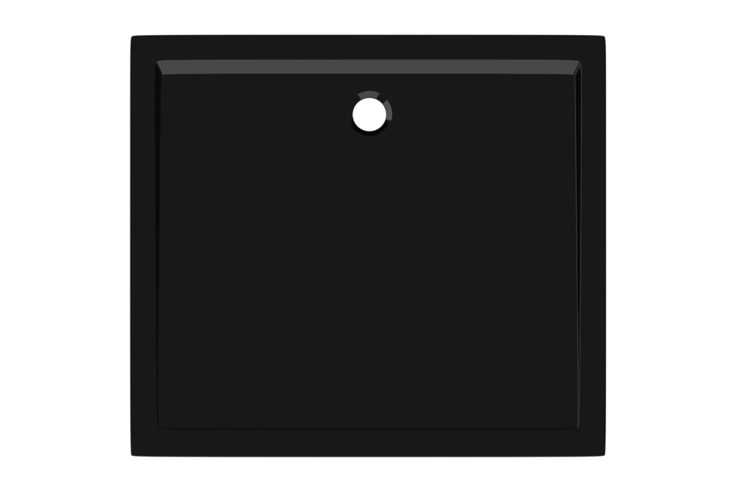 vidaXL 148917 Rectangular Abs Shower Base Tray Black 80x90cm