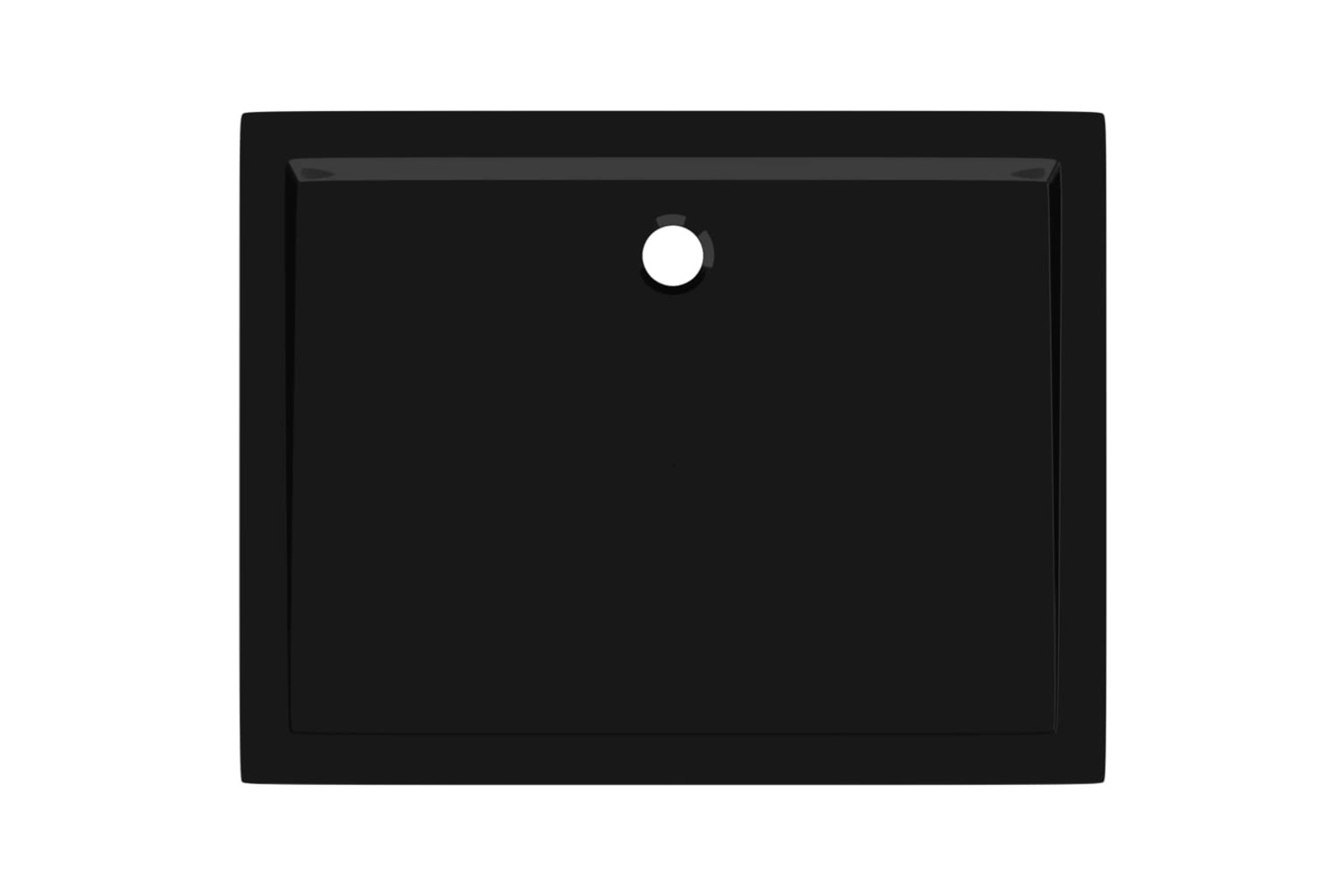 vidaXL 148912 Rectangular Abs Shower Base Tray Black 80x100cm