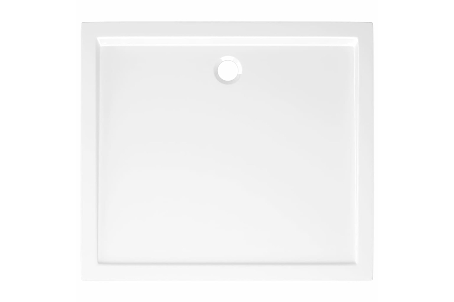vidaXL 148908 Rectangular Abs Shower Base Tray White 80x90cm