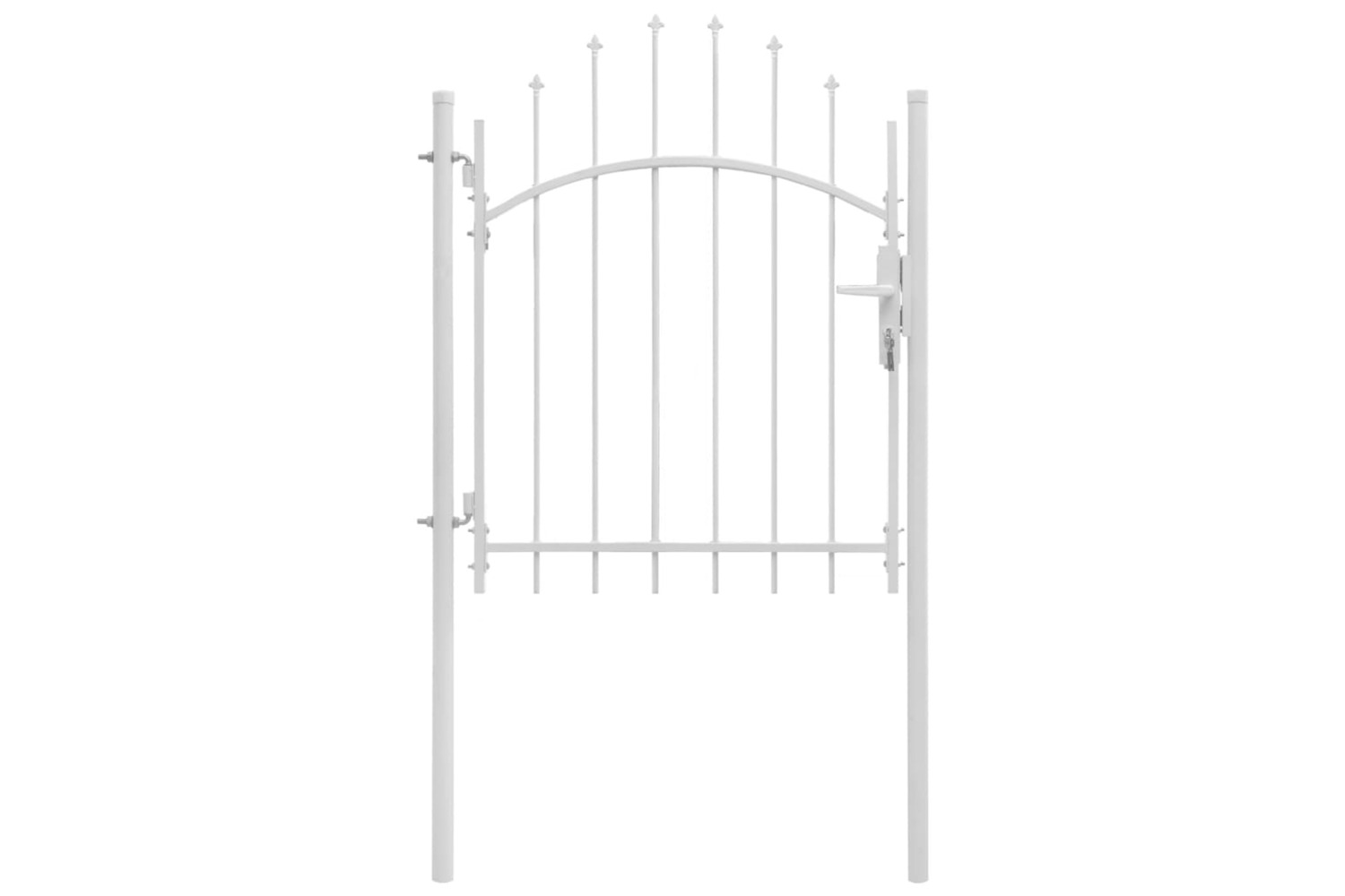 vidaXL 143064 Garden Gate Steel 1x1.75 M White