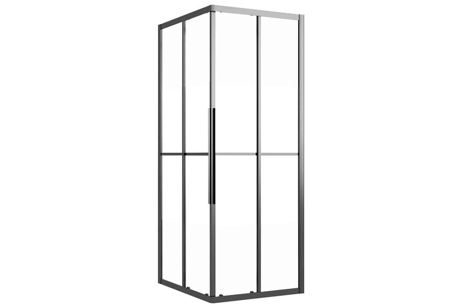 vidaXL 151856 Shower Cabin Frosted Esg 80x70x180cm Black