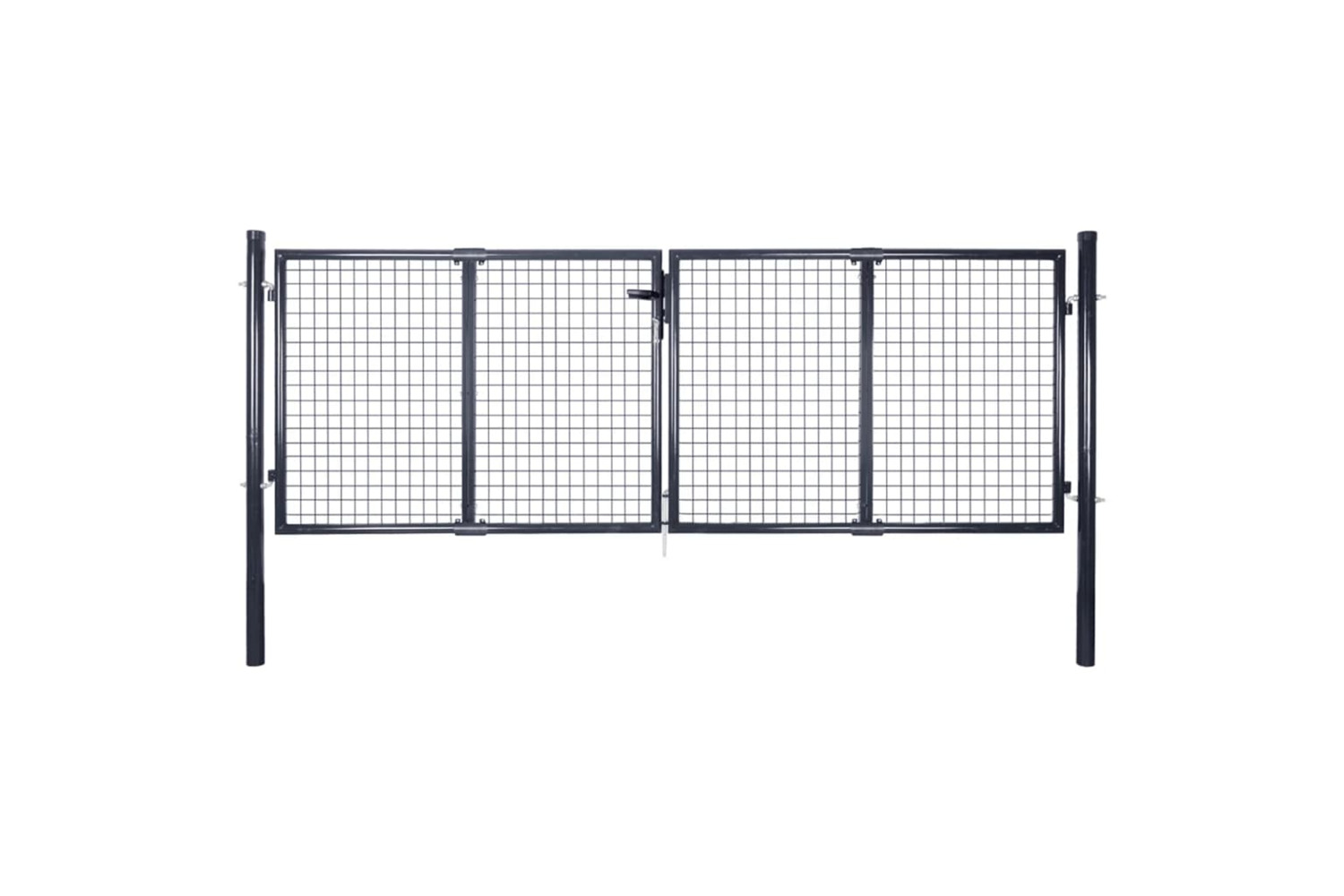 vidaXL 143363 Mesh Garden Gate Galvanised Steel 289x100cm Grey