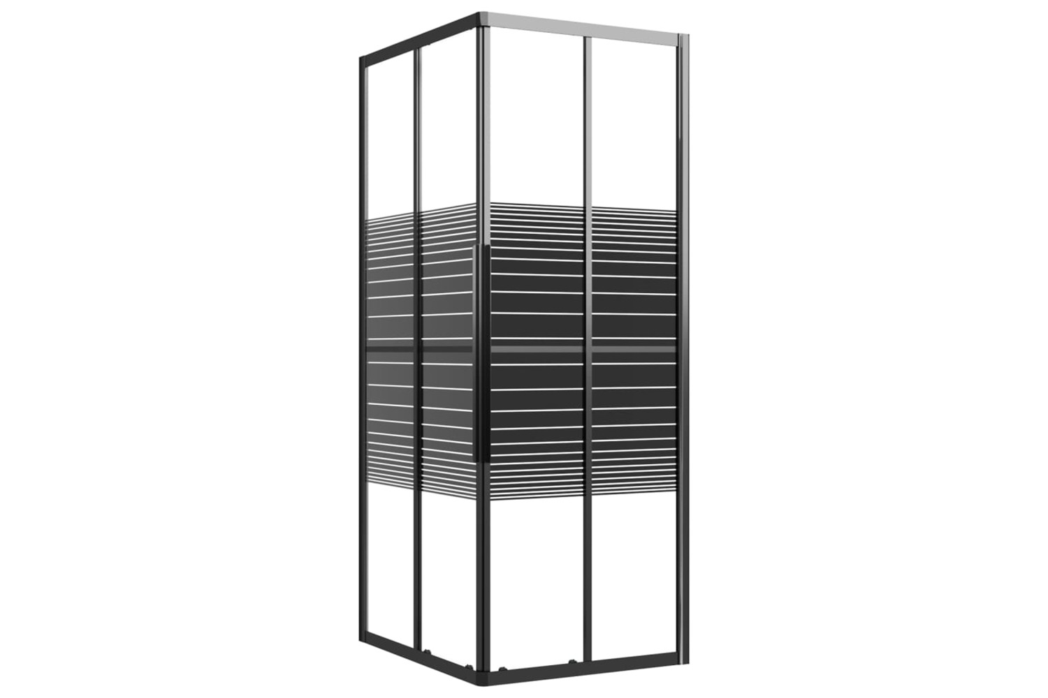 vidaXL 151850 Stripe Shower Cabin Esg 90x70x180cm Black