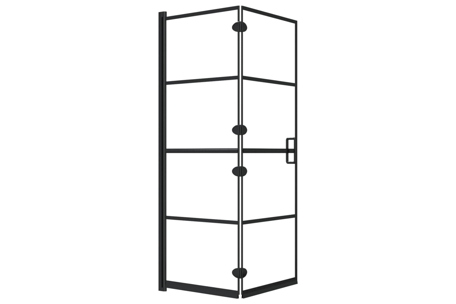 vidaXL 150744 Folding Shower Enclosure Esg 100x140cm Black
