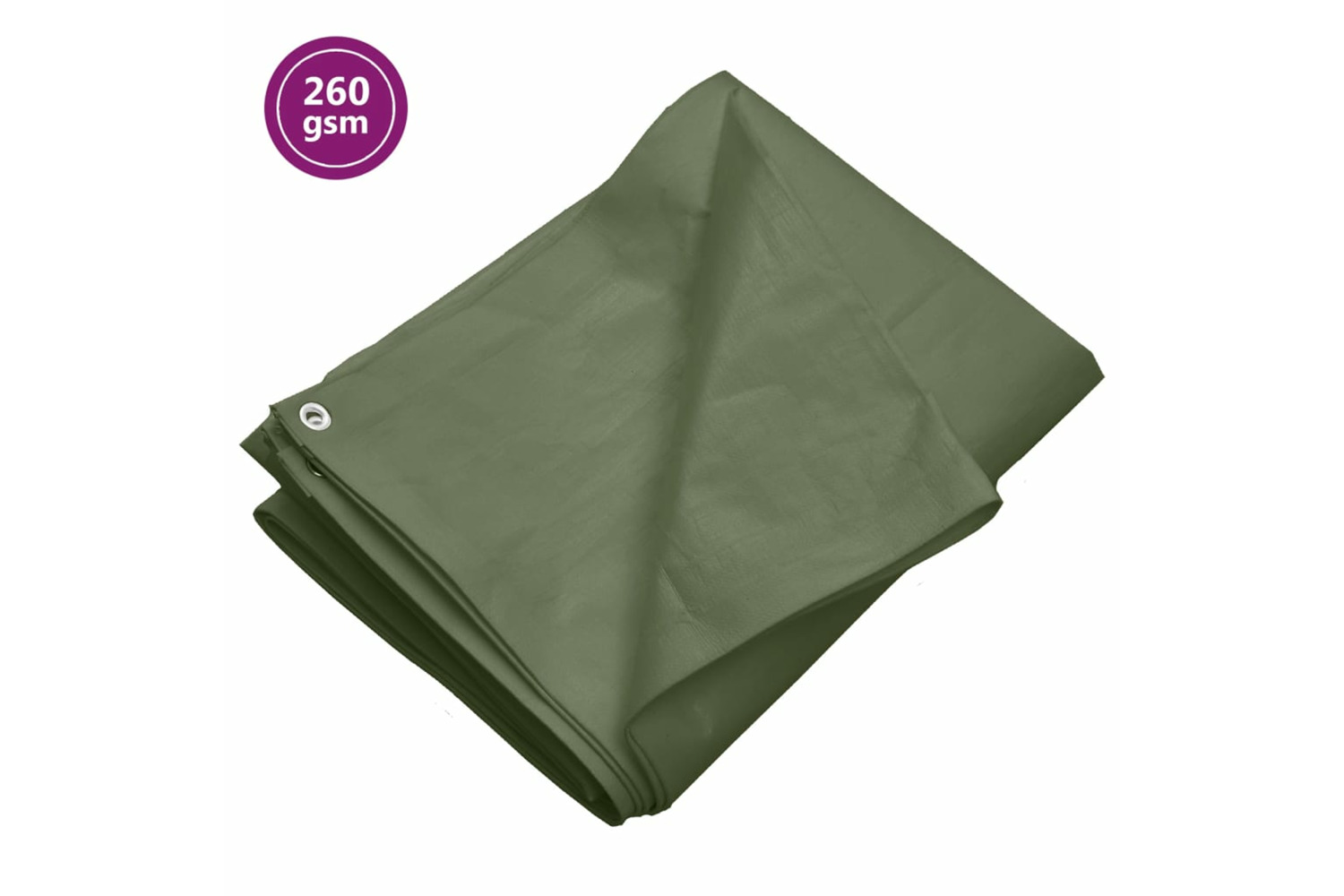 vidaXL 151559 Tarpaulin 260 G/m² 8x10 M Green Hdpe