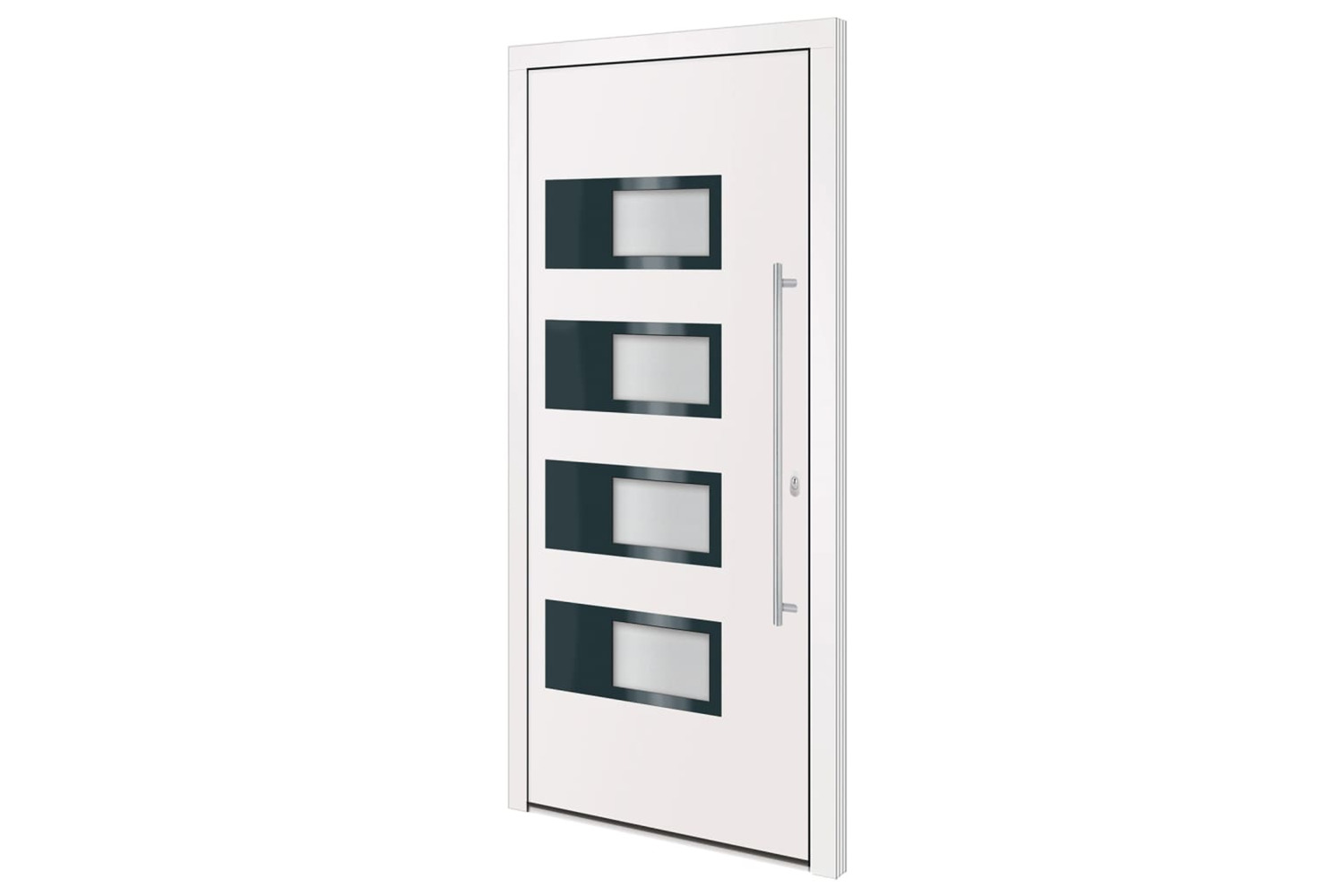 vidaXL 3157063 Front Door White 100x210cm Aluminium And Pvc