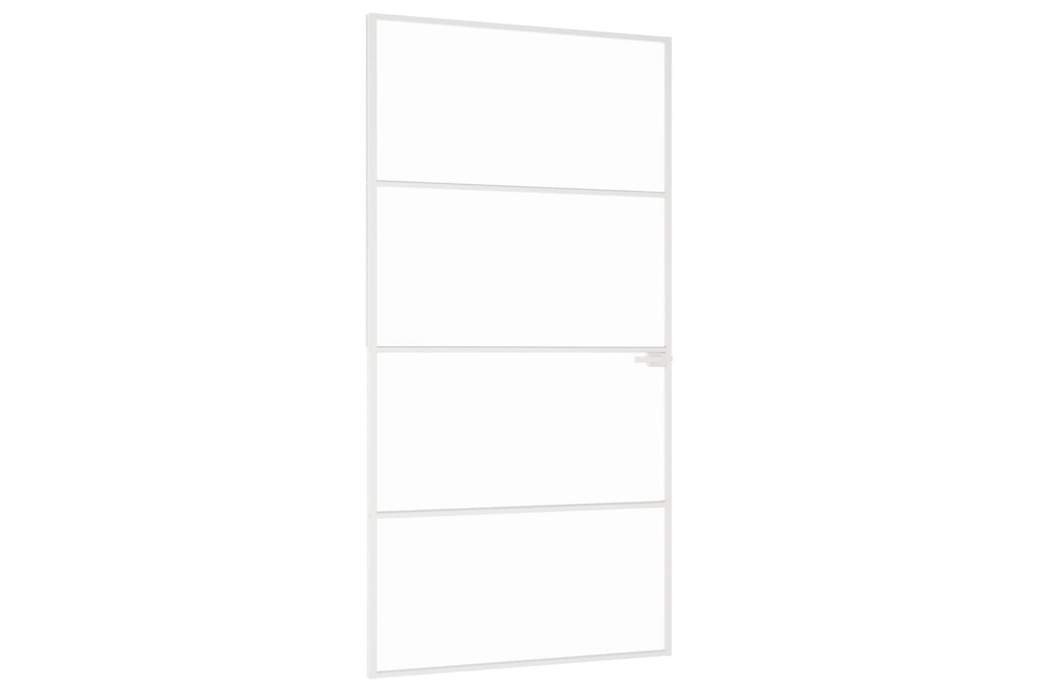 vidaXL 153669 Interior Door White 102x201.5cm Tempered Glass&aluminium Slim