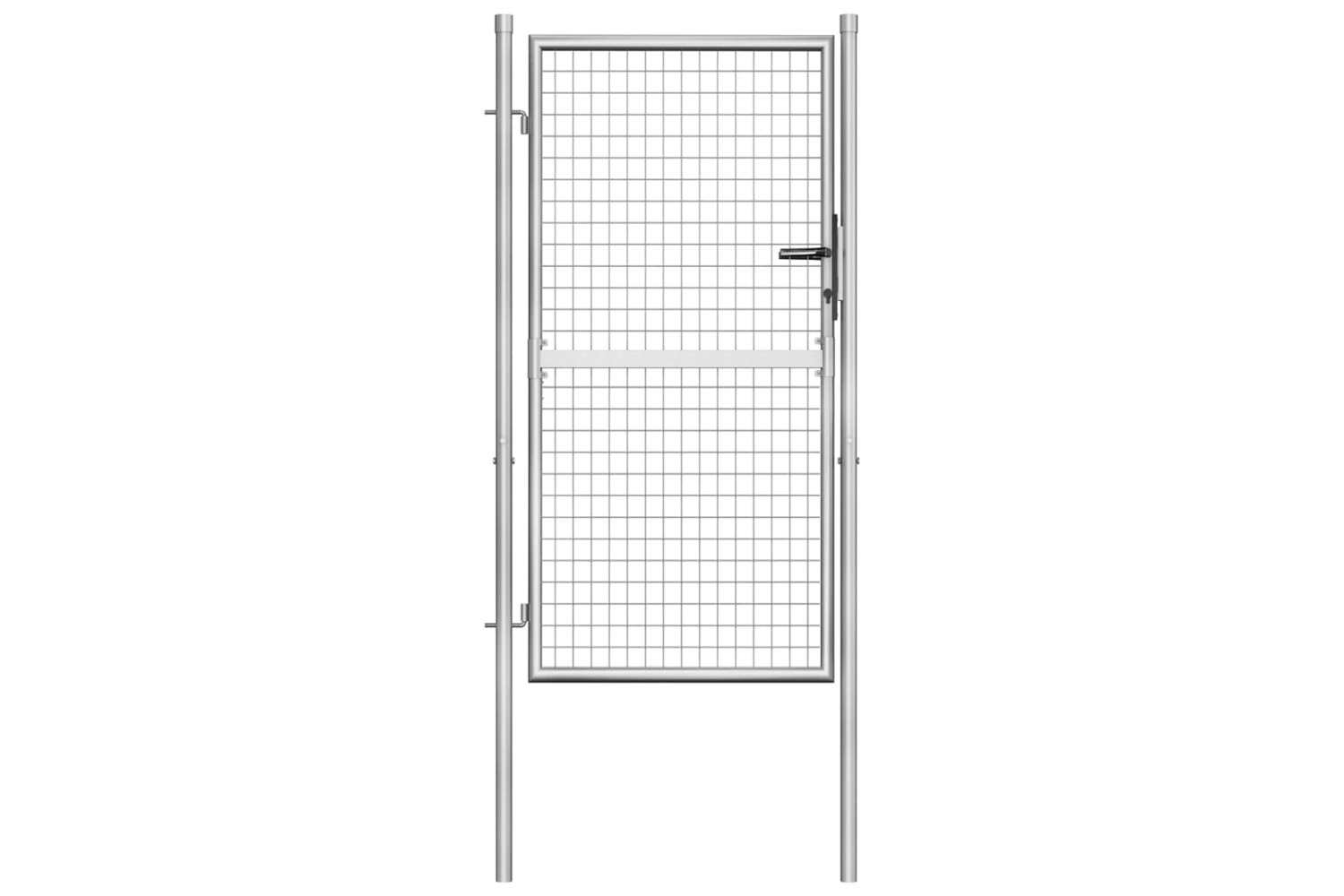 vidaXL Garden Gate Galvanised Steel 105x200cm Silver