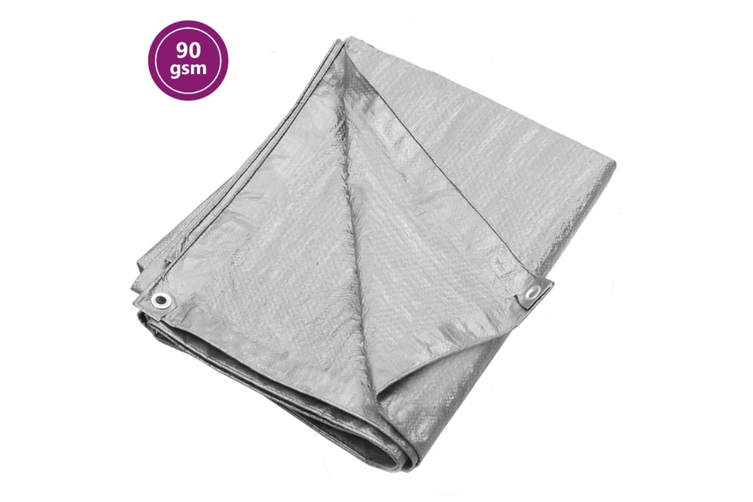 vidaXL 151473 Tarpaulin 90 G/m² 4x8 M Grey Hdpe