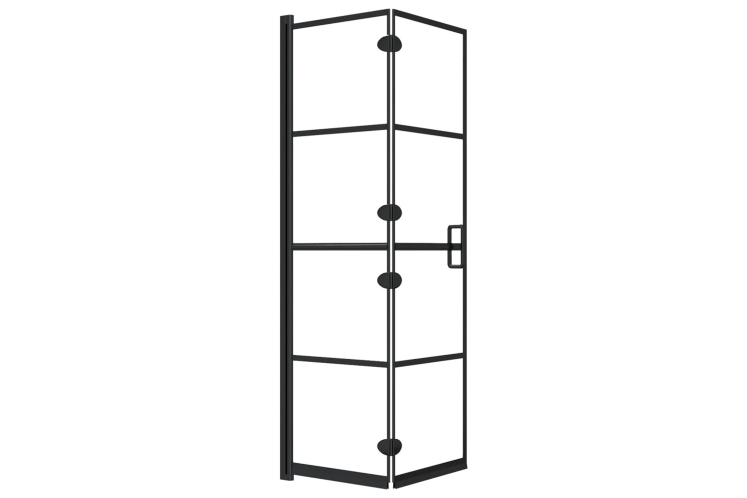 vidaXL 150743 Folding Shower Enclosure Esg 80x140cm Black