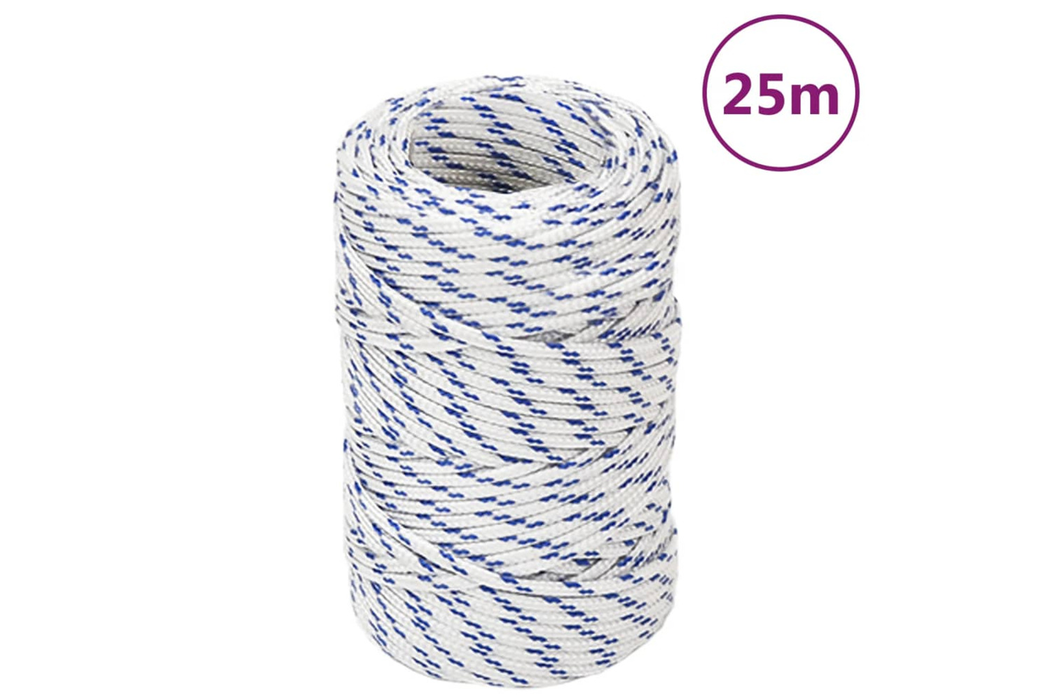 vidaXL 152264 Boat Rope White 2mm 25 M Polypropylene