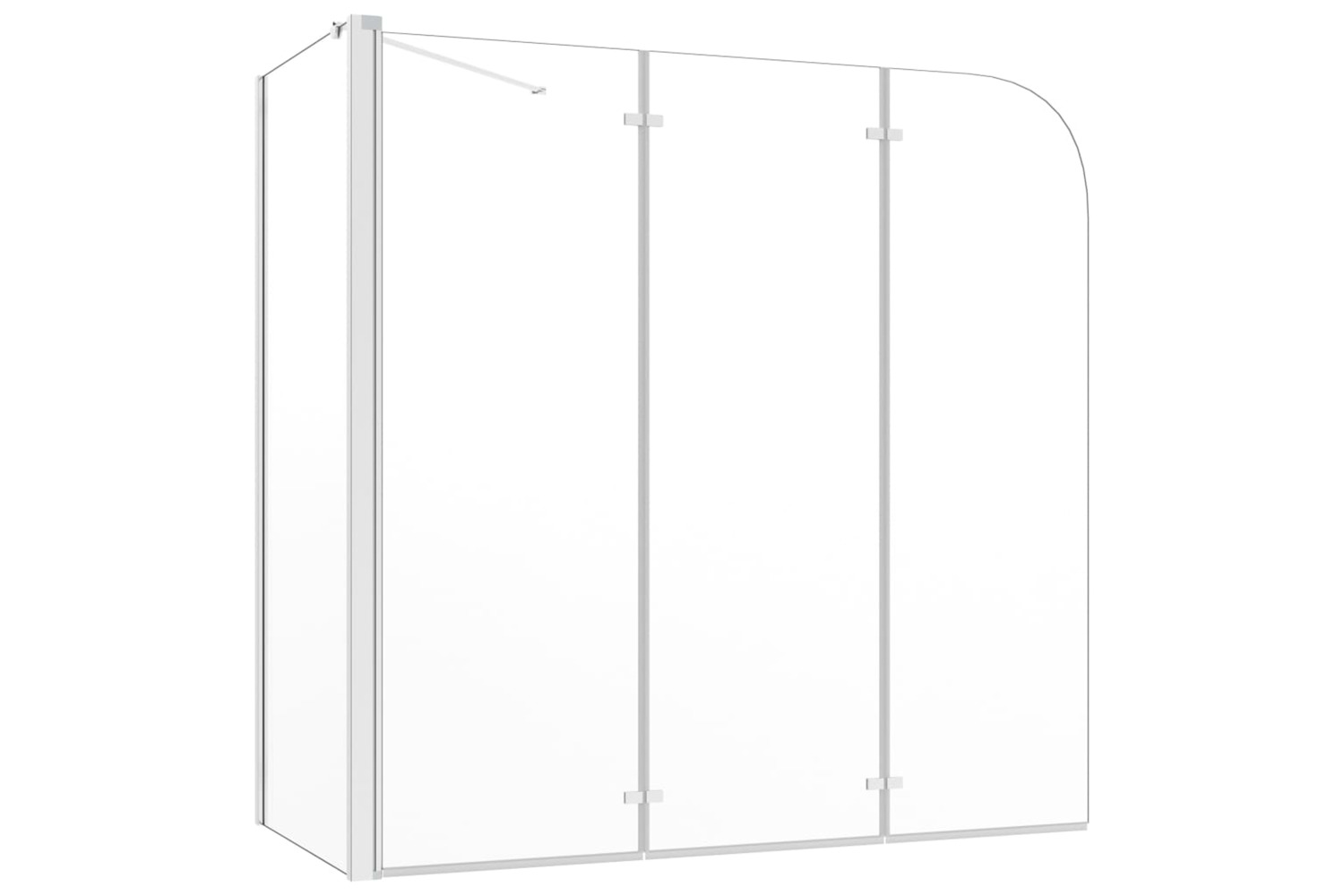 vidaXL 146227 Bath Enclosure 120x69x130cm Tempered Glass Transparent