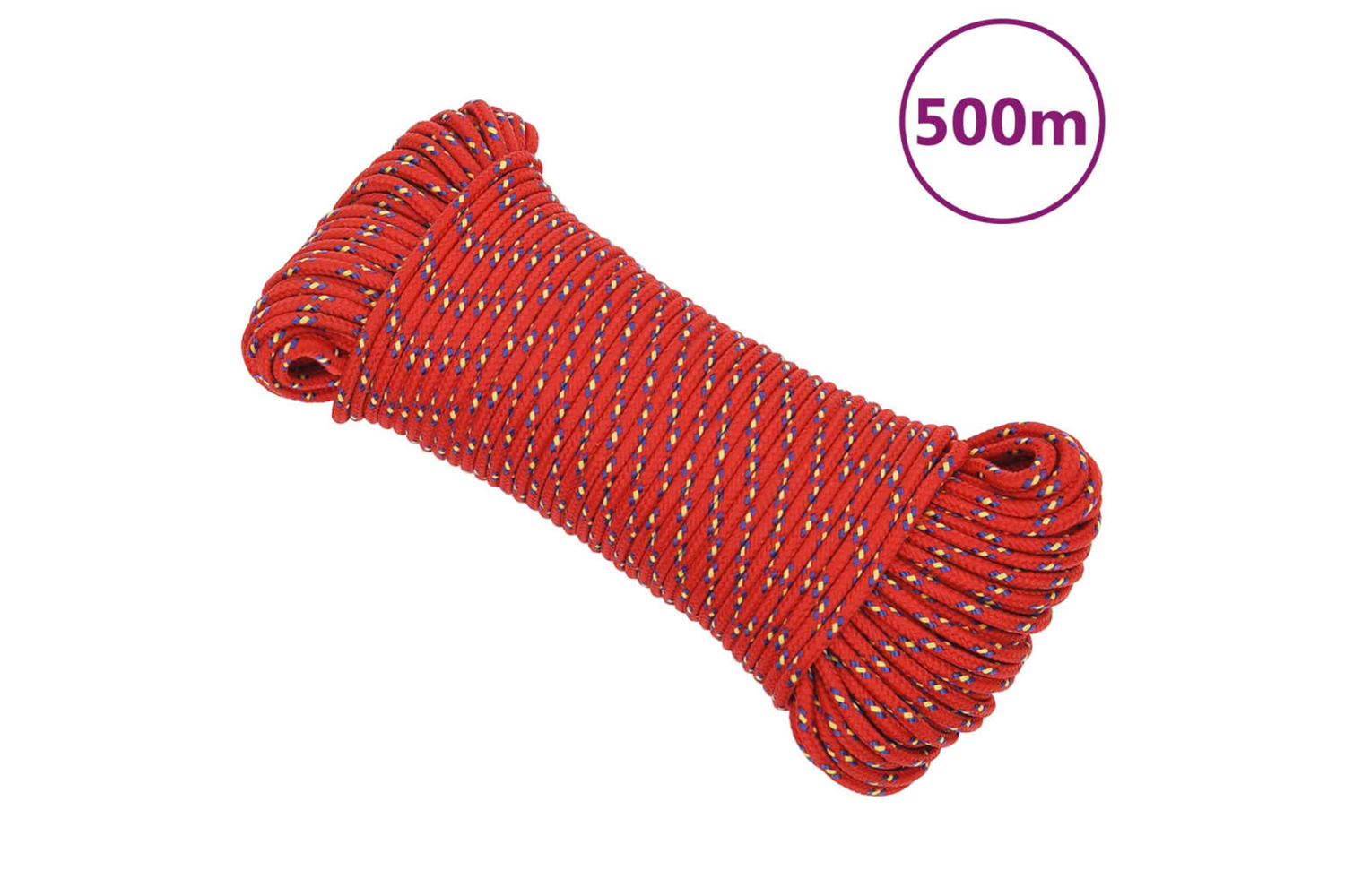 vidaXL 152389 Boat Rope Red 5mm 500 M Polypropylene