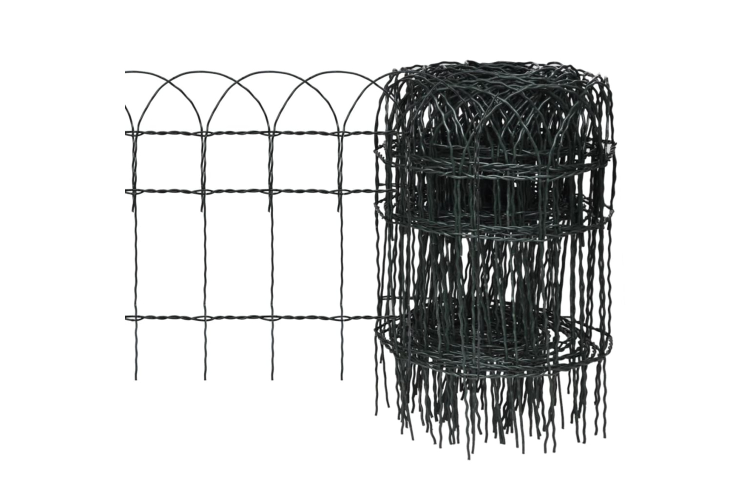 vidaXL 141072 Garden Border Fence Powder-coated Iron 25x0.4 M