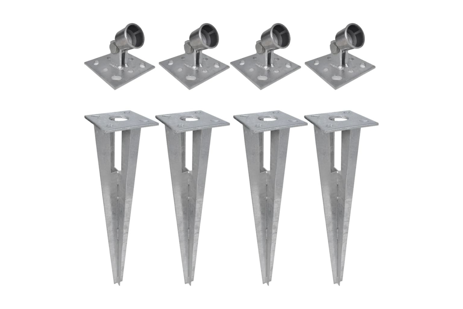 vidaXL 3057511 Strive Post Spikes 4 Pcs Steel