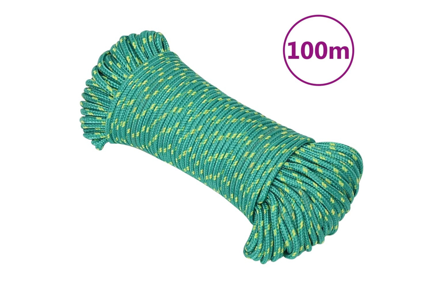 vidaXL 152695 Boat Rope Green 3mm 100 M Polypropylene