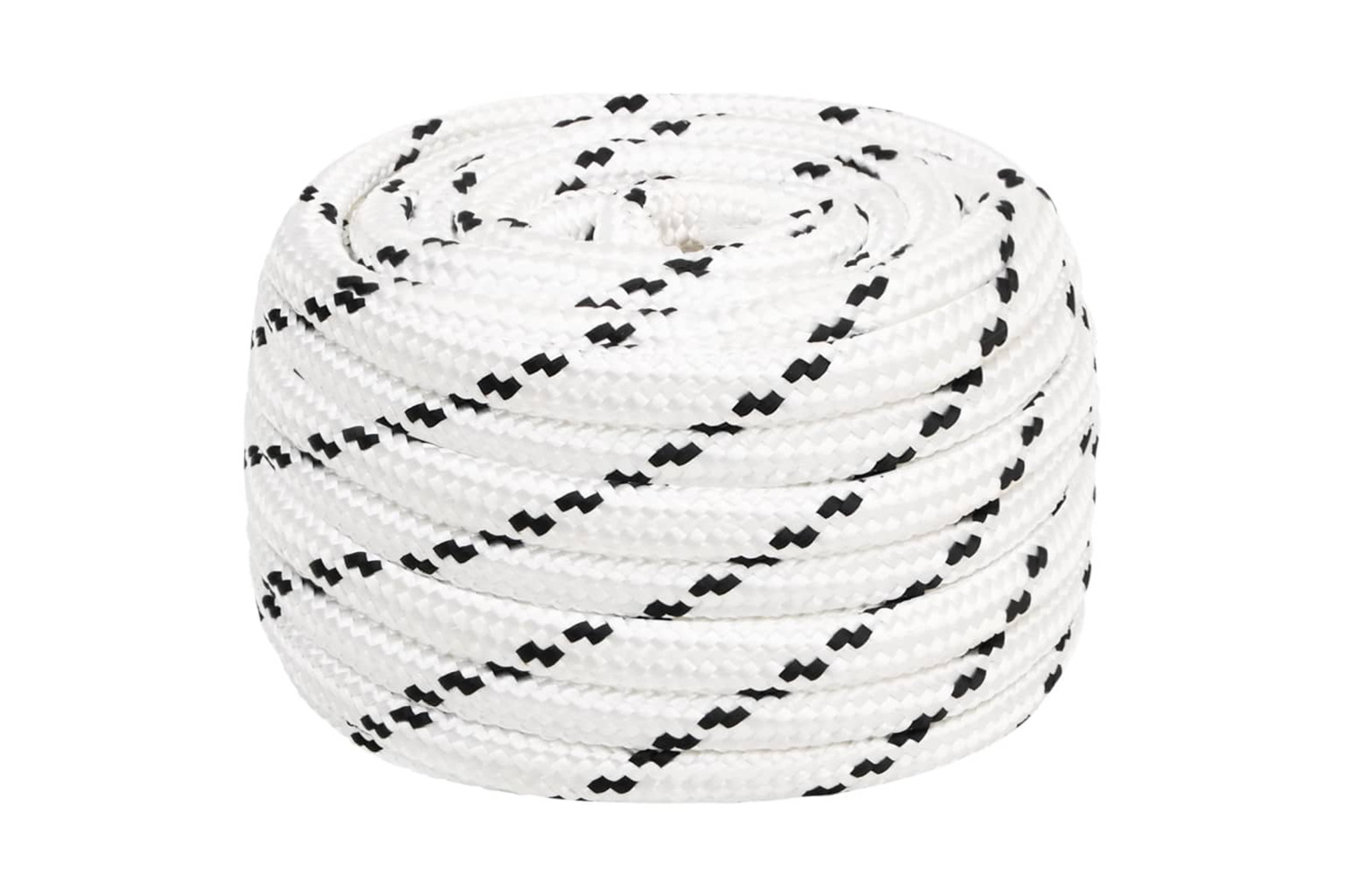 vidaXL 152786 Braided Boat Rope White 18mmx25 M Polyester