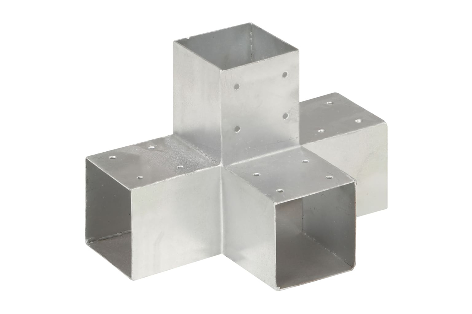 vidaXL 145475 Post Connector X Shape Galvanised Metal 91x91mm