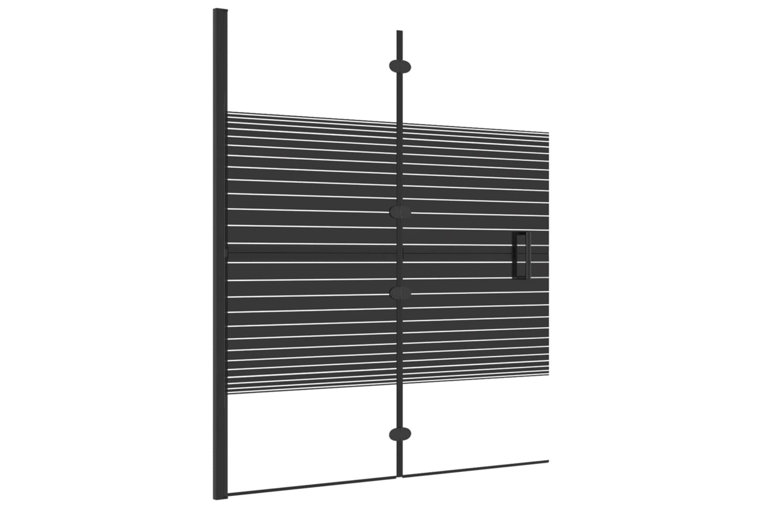vidaXL 150742 Folding Shower Enclosure Esg 120x140cm Black