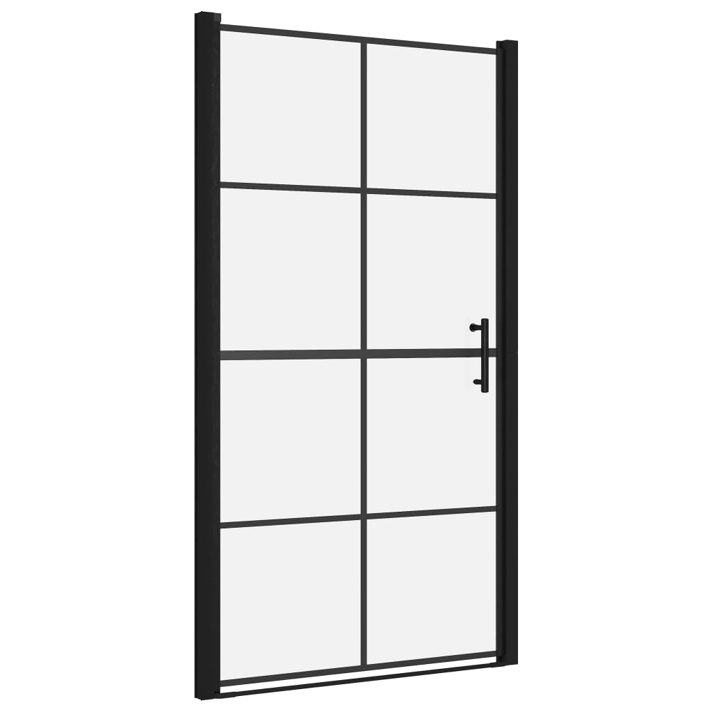 vidaXL 148892 Shower Doors Tempered Glass 100x178cm Black