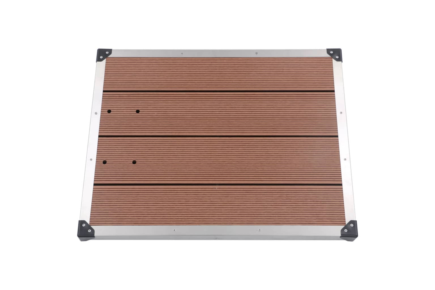 vidaXL 48202 Outdoor Shower Tray Wpc Stainless Steel 80x62cm Brown