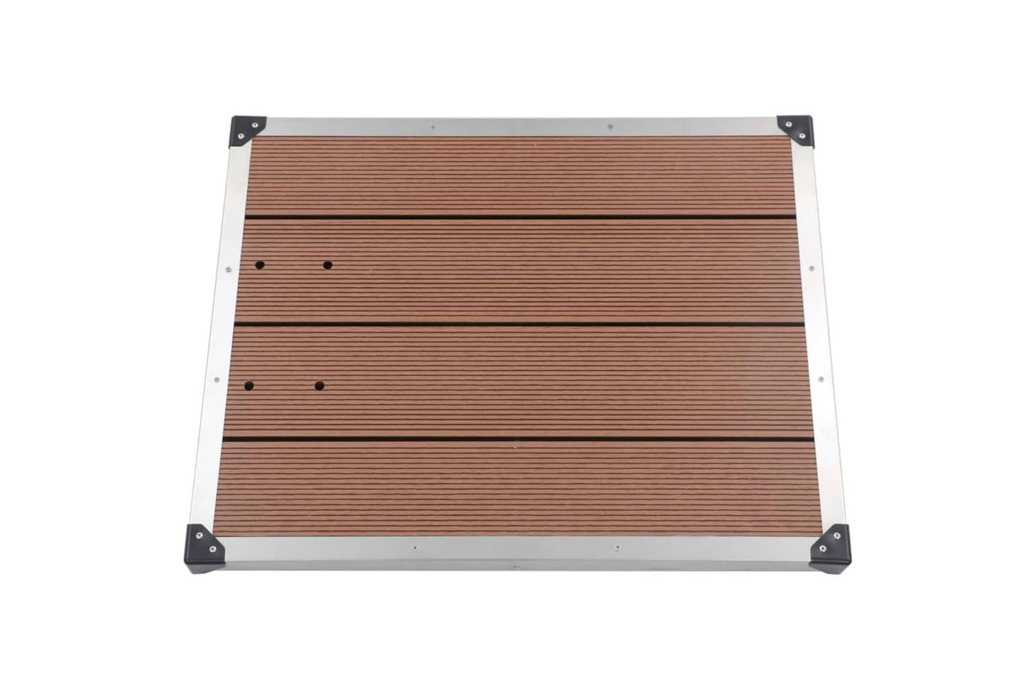 Vidaxl 48202 Outdoor Shower Tray Wpc Stainless Steel 80x62 Cm Brown